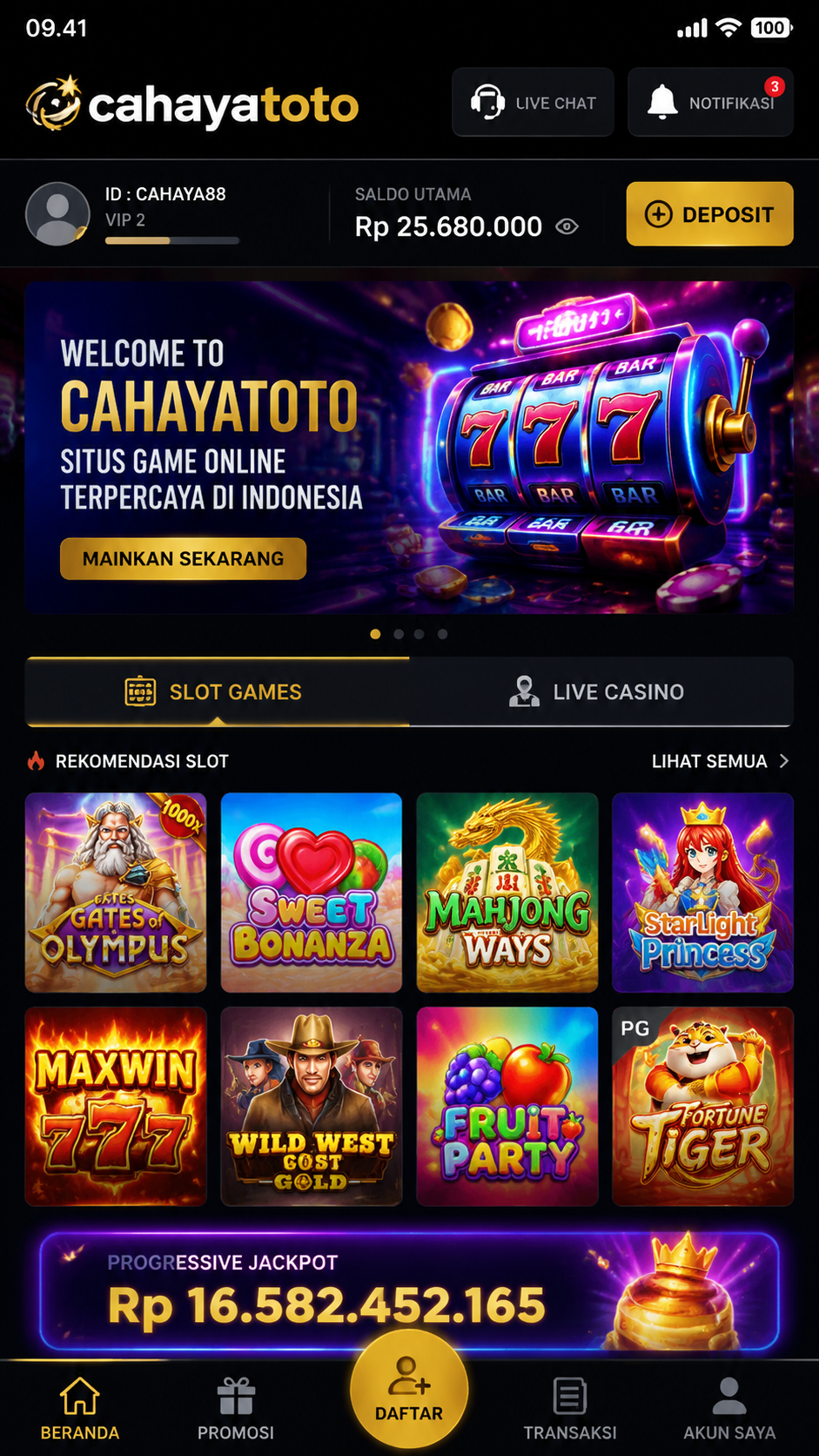 Screenshot 2 cahayatoto
